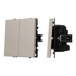 Фото #1 товара Механизм выключателя двухклавишный перекрёстный SWT-NOBE-MKX2-SFPL-CA (230V, 10A) (Arlight, Кашемир)