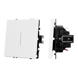 Фото #1 товара ARL NOBE Выключатель звонковый 1 кл подсветка софт-тач белый кварц SWT-MKR1-SFPL-L-WH (250V, 10A) (Arlight, -)
