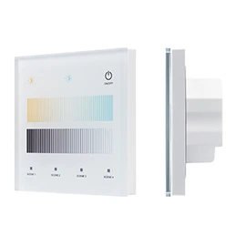 Фото #1 товара INTELLIGENT ARLIGHT Сенсорная панель SMART-DALI-301-11-1G-4SC-DT8 Белая (230V, встраиваемая, 2.4G) (IARL, IP20 Пластик, 5 лет)
