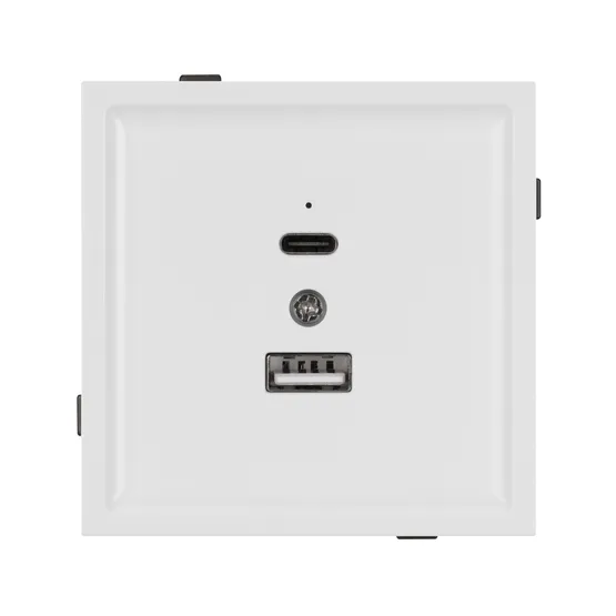 Фото #2 товара Механизм USB розетки SCT-TENDO-MUAC-PL-WH (5V, 3A, QC3) (Arlight, -)