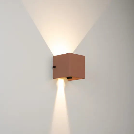 Фото #5 товара Светильник LGD-PERAN-WALL-S120x120-6W Warm3000 (Beige red, 0-80 deg, 230V) (Arlight, IP65 Бетон, 3 года)