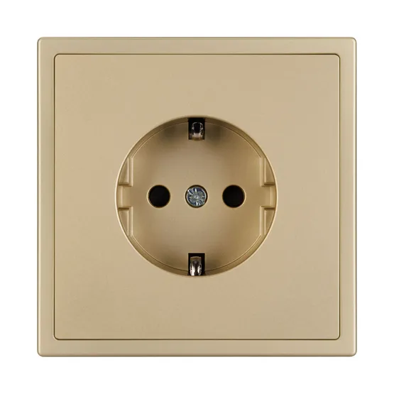 Фото #4 товара Механизм электрической розетки SCT-NOBE-MEU1-SFPL-GD (230V, 16A) (Arlight, Золотой песок)