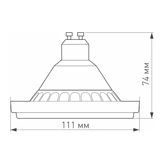 Фото #5 товара Лампа AR111-UNIT-GU10-15W-DIM Warm3000 (WH, 24 deg, 230V) (Arlight, Металл)