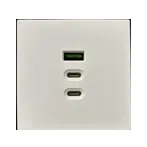 Фото товара ARL NOBE USB Розетка тип А+С+С софт-тач белый кварц SCT-MUACC-SFPL-FC-WH (65W, QC3) (Arlight, -)
