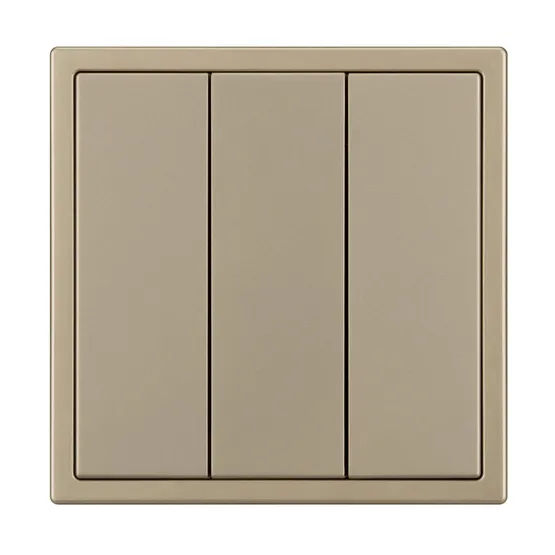 Фото #4 товара Механизм выключателя трехклавишный непроходной SWT-NOBE-MK03-SFPL-GD (230V, 10A) (Arlight, Золотой песок)