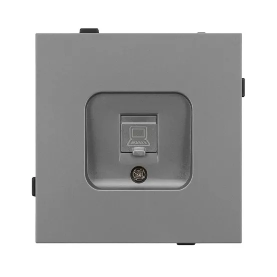 Фото #3 товара Механизм компьютерной розетки SCT-TENDO-MPC1-PL-GR (RJ-45, CAT6) (Arlight, -)