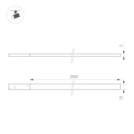 Фото #5 товара Светильник MAG-MICROCOSM-FLAT-ELASTIC-L2000-16W Day4000 (BK, 100 deg, 24V) (Arlight, IP20 Пластик, 3 года)