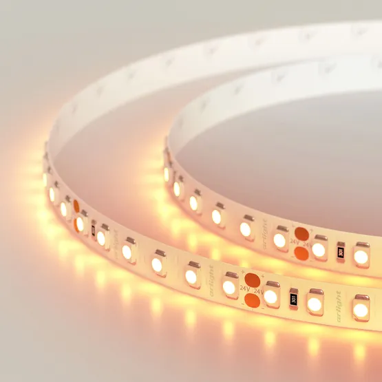 Фото #4 товара Светодиодная лента RT 2-5000 24V Orange 2x (3528, 600 LED, LUX) (Arlight, 9.6 Вт/м, IP20)