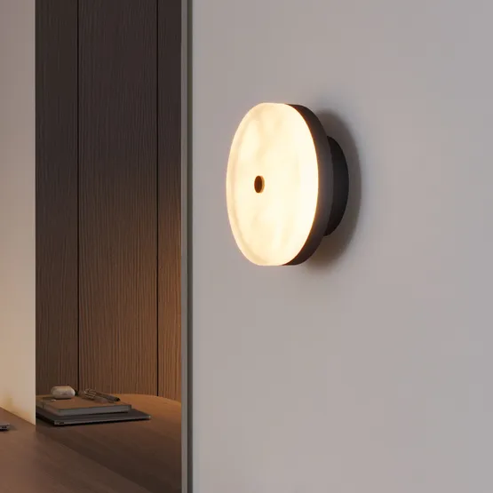 Фото #4 товара Светильник SP-MENTA-WALL-R165-12W Warm2700 (BK, 130 deg, 230V) (Arlight, IP20 Мрамор, 5 лет)