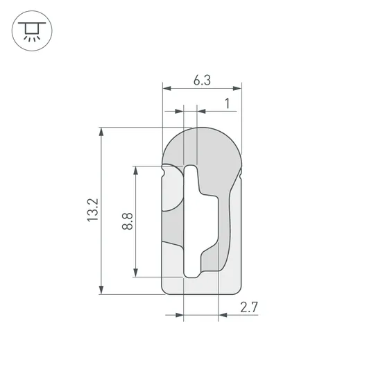 Фото #2 товара Силиконовый профиль WPH-FLEX-0613-SIDE-S8-20m WHITE (Arlight, Силикон)