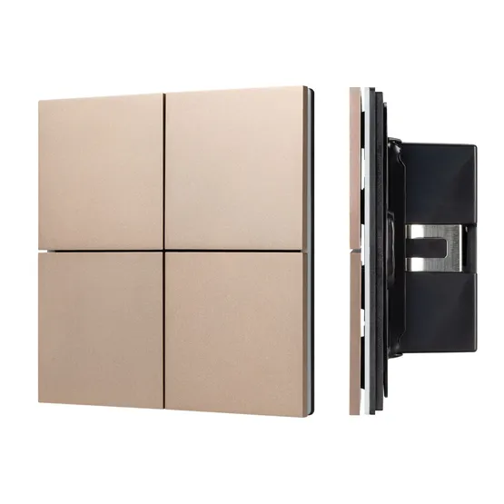 Фото #1 товара INTELLIGENT ARLIGHT Кнопочная панель KNX-304-23-IN Champagne (BUS, Frameless) (IARL, IP20 Металл, 2 года)