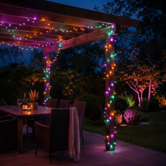 Фото #5 товара Светодиодная гирлянда Нить Смарт ARD-MOOD-CLASSIC-9750-BLACK-66LED RGB (230V, 5.8W, Tuya Wi-Fi) (Ardecoled, IP65)