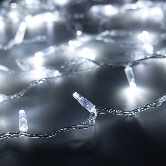 Фото #1 товара Светодиодная гирлянда ARD-STRING-CLASSIC-1000-CLEAR-100LED-PULSE White (230V, 7W) (Ardecoled, IP65)