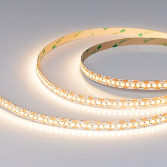 Фото #1 товара Светодиодная лента UL-A180-10mm 48V Warm3000-CX2 (19 W/m, IP20, 10m) (Arlight, 7 лет)