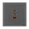 Минифото #4 товара Механизм розетки с быстрой USB зарядкой SCT-NOBE-MUACC-SFPL-FC-GR (65W, QC3) (Arlight, -)