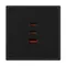 Минифото #2 товара Механизм розетки с быстрой USB зарядкой SCT-NOBE-MUACC-SFPL-FC-BK (65W, QC3) (Arlight, -)